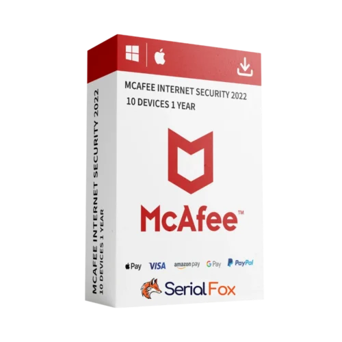 Buy McAfee Internet Security 1 Year 10 Devices Bind Key - SerialFox